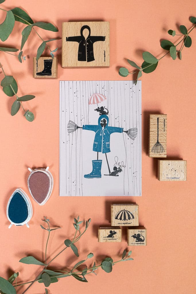 With a few stamps you can brighten up a grey rainy day wonderfully